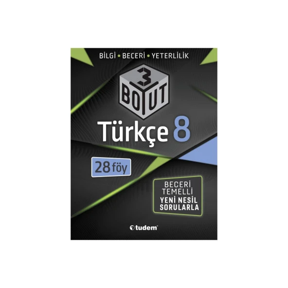 Tudem Yayınları 8. Sınıf 3 Boyut Türkçe ürün görseli 1