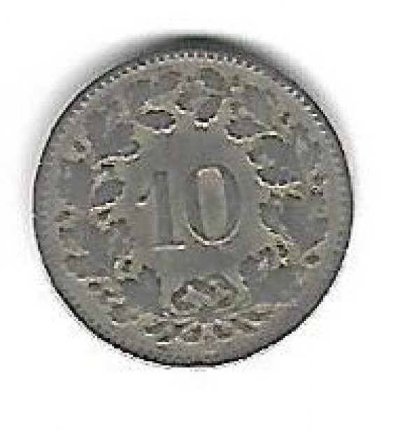 İsviçre 10 Rappen 1880 (mp0464) - Resim 2
