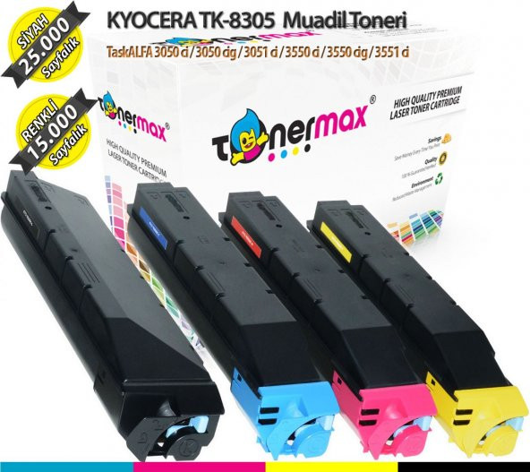 Kyocera TASKalfa 3550ci Muadil Toner Takım/ TK8305 ürün görseli 1