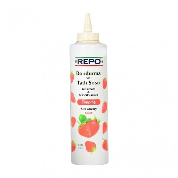 Repo Çilek Aromalı Topping Dondurma ve Tatlı Sosu 1 KG ürün görseli 1