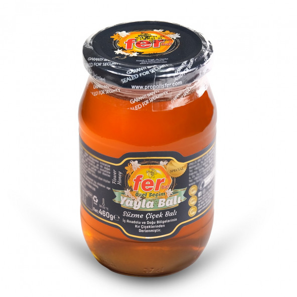 FER ÖZEL SEÇİM YAYLA SÜZME ÇİÇEK BALI 460 GR ürün görseli 1