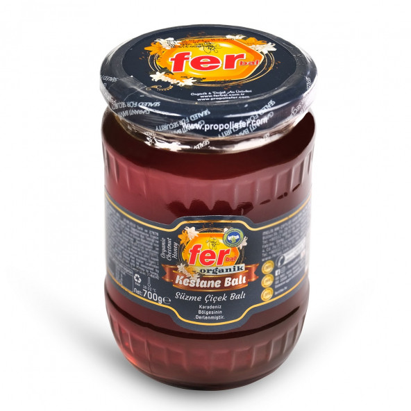FER ORGANİK KESTANE SÜZME ÇİÇEK BALI 700 GR ürün görseli 1