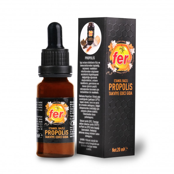 FER ETANOL BAZLI PROPOLİS 20ML (Takviye Edici Gıda) ürün görseli 1