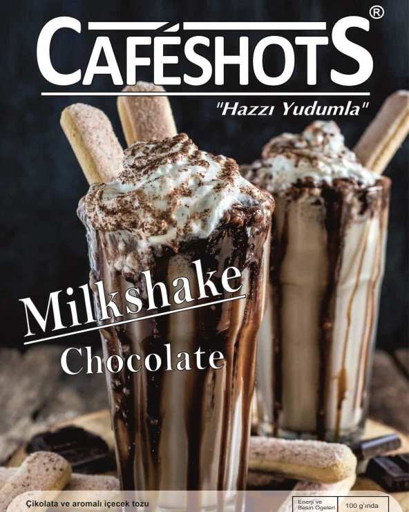 CAFESHOTS MİLKSHAKE ÇİKOLATA 1000 GR ürün görseli 1