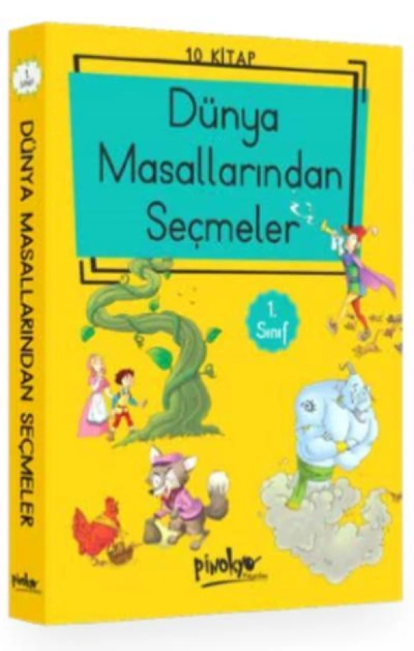 Pinokyo 1. Sınıf Dünya Masallarından Seçmeler 10 Kitap Düz Yazı ürün görseli 1