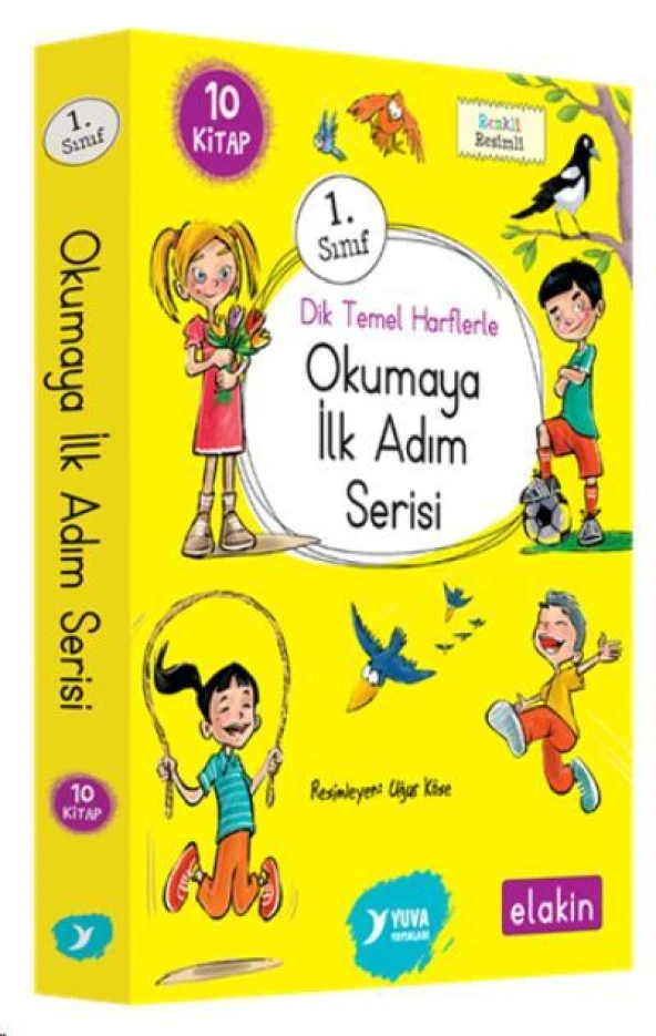 Yuva 1. Sınıf Dik Temel Okumaya İlk Adım Serisi Elakin 10 Kitap ürün görseli 1