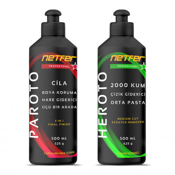 Netfer 2'li Orta Pasta Cila Set - 2x500 mL ürün görseli 1