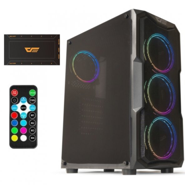 DarkFlash Aquarius-Mesh RGB Mid Tower Kasa PSU YOK - Resim 2