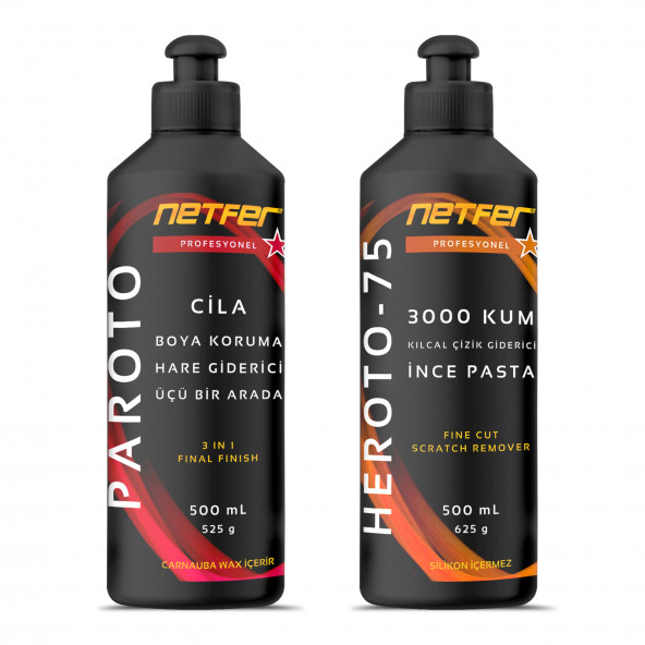 Netfer 2'li İnce Pasta Cila Set - 2x500 mL ürün görseli 1