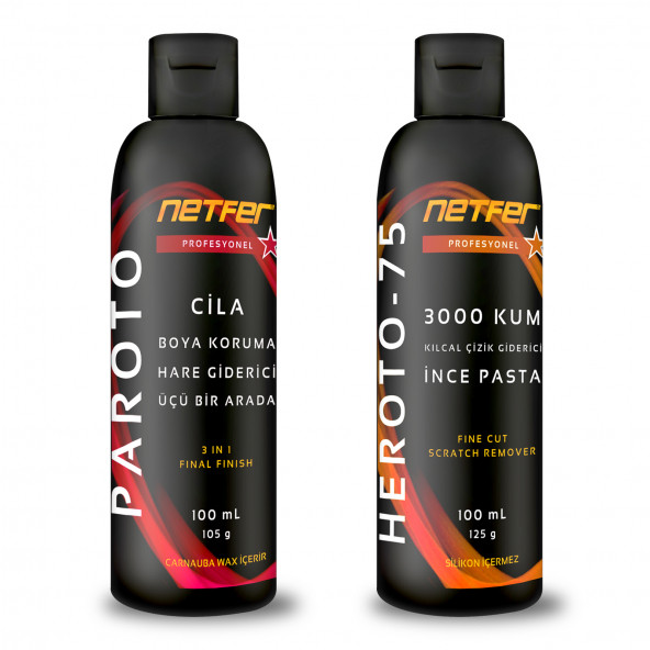 Netfer 2'li İnce Pasta Cila Set - 2x100 mL ürün görseli 1