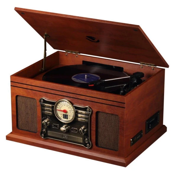 Volkano Retro Pikap Bluetooth USB Kayıt Özellikli Radyo CD Kaset PlakÇalar VK-3161-WD ürün görseli 1