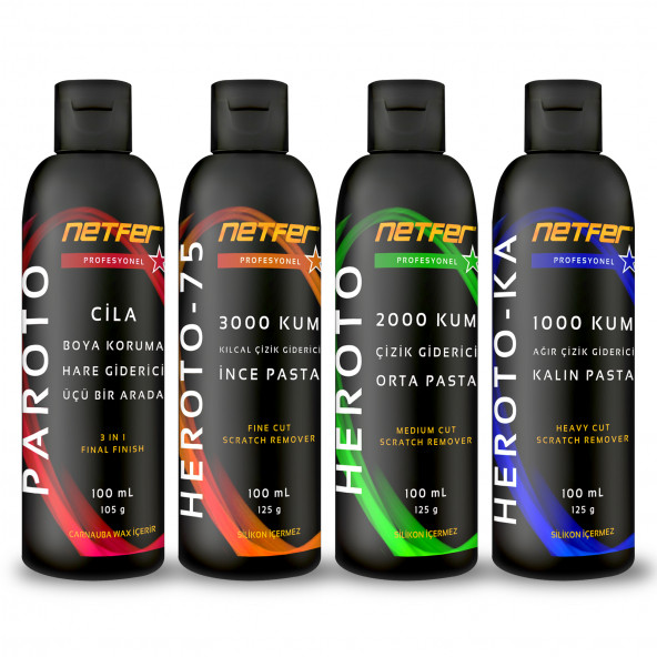 Netfer 4'lü Pasta Cila Set - 4x100 mL ürün görseli 1