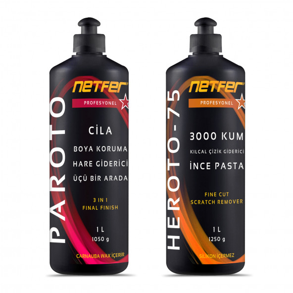 Netfer 2'li İnce Pasta Cila Set - 2x1 L ürün görseli 1