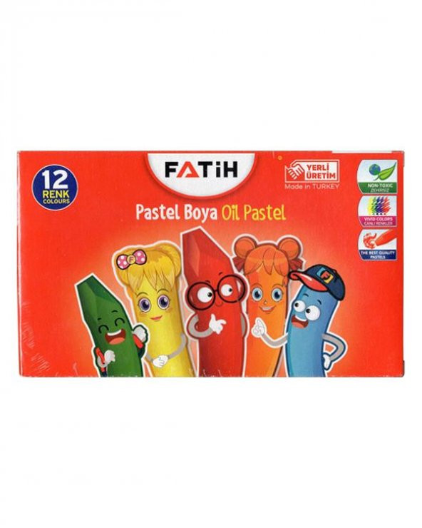 Fatih 12 Renk Karton Kutulu Pastel Boya ürün görseli 1