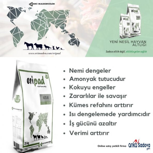 Eripad-Yeni Nesil Hayvan Altlığı-25kg ürün görseli 1