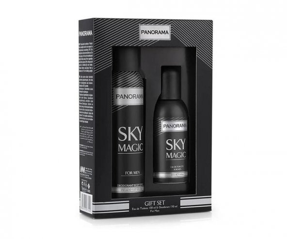 Panorama Sky Magic Erkek Parfüm ve Deodorant Seti (100 ml Edt + 150 ml Spray Deodorant) ürün görseli 1