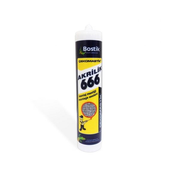 Çekomastik Akrilik 666 Montaj Mastiği Beyaz 500 Gr ürün görseli 1