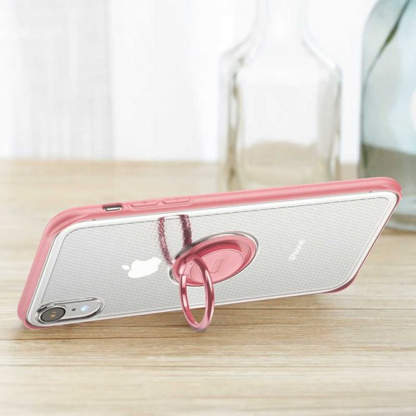 iPhone X/Xs 5.8 Baseus Dot Bracket Yüzüklü Standl Kılıf - Resim 2