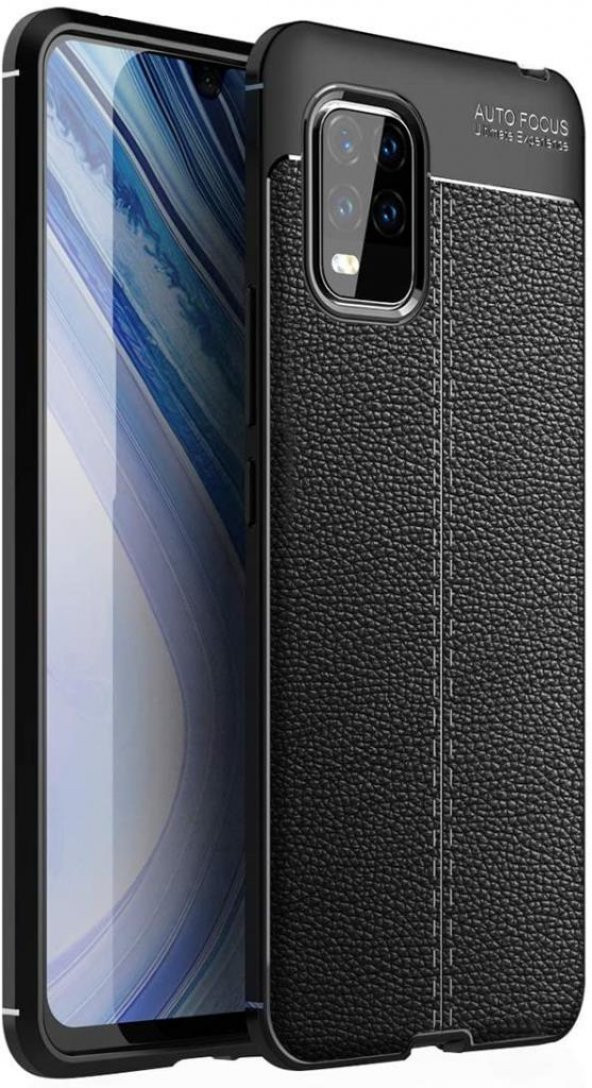 Xiaomi Mi 10 Lite Deri Desenli Kamera Korumalı Silikon Kılıf ürün görseli 1