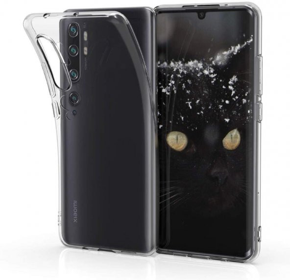 Xiaomi Mi 10 Kamera Çıkıntılı İnce Esnek Sararmaz Şeffaf Kılıf ürün görseli 1