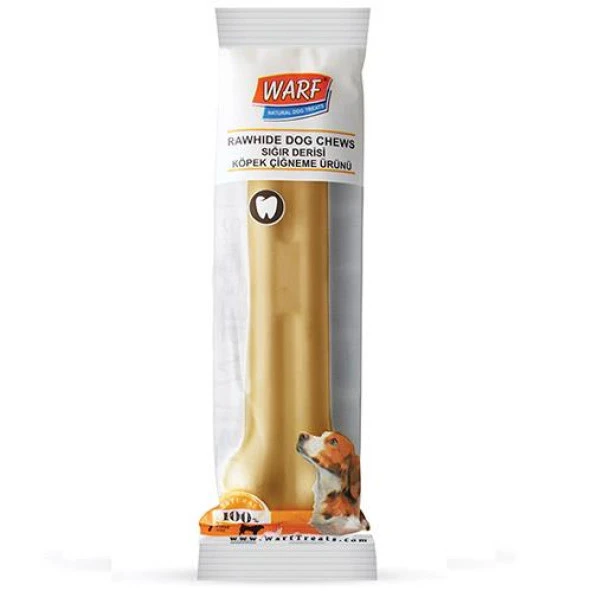 Warf Sığır Derisi Köpek Naturel Ödül Kemiği 150 Gr-20,5 Cm ürün görseli 1
