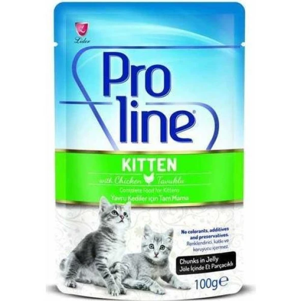 Proline Pouch Kitten Yavru Tavuk Etli Jöleli Kedi Konservesi 100 gr ürün görseli 1