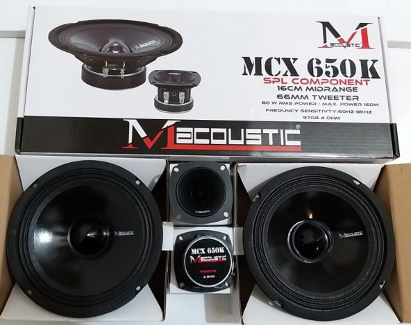PTTAVM: m acoustic mcx 650k 16cm midrange 2adet dome tweeter hediyeli