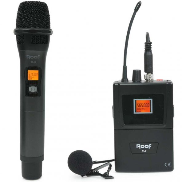 ROOF UHF Dijital Kontrol Telsiz El+Yaka Mikrofonu R-203 EY ürün görseli 1