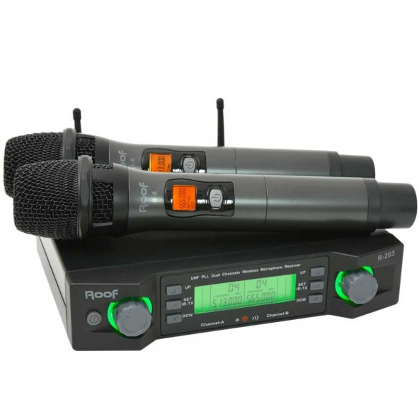 ROOF UHF Dijital Kontrol Kablosuz Telsiz 2 El Mikrofonu R-203 EE ürün görseli 1