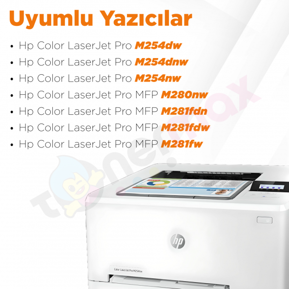 HP Pro M254dw Muadil Toner Mavi / Hp CF541A - Resim 3
