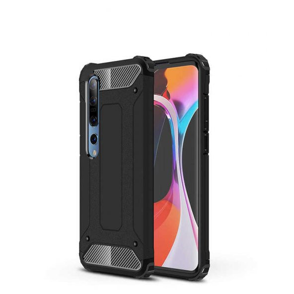 Xiaomi Mi 10 Kamera Çıkıntılı Armor Hybrid Zırh Kılıf ürün görseli 1