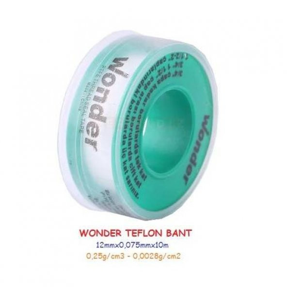 Teflon Bandt Wonder 12mmx10 mt - Resim 2