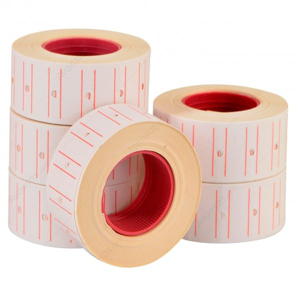 Tanex Fiyat Etiketi 12x21mm Çizgili Beyaz 6 Lı ürün görseli 1