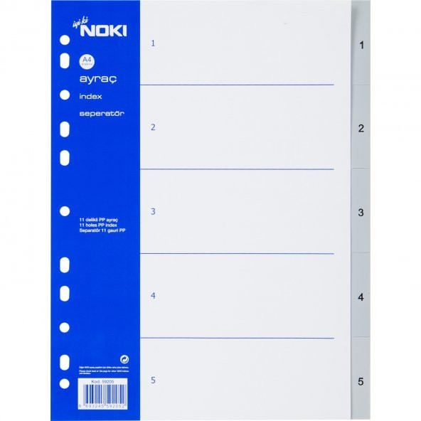 Noki 59205 Seperatör (Ayraç) PP 1-5 Rakam ürün görseli 1