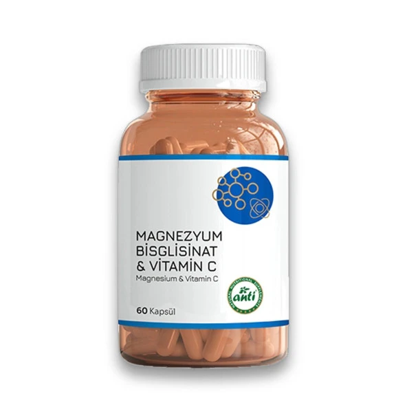 Anti Magnezyum Bisglisinat & Vitamin C 60 Kapsül ürün görseli 1