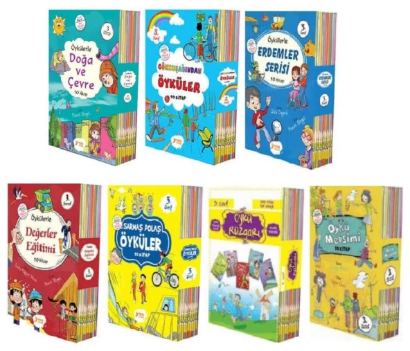 Yuva 3. Sınıf Hikaye Seti 7 Kutu 70 Kitap ürün görseli 1