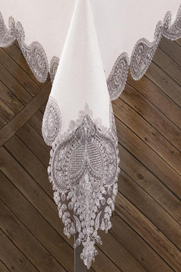 Verna Masa Örtüsü 26 Parça Krem Silver - Resim 6