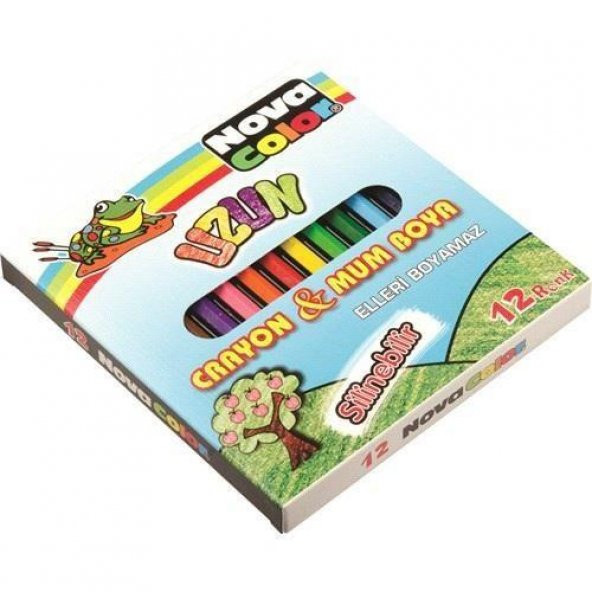 Nova Color Mum Pastel Boya Karton Kutu Tam Boy Köşeli 12 Lİ NC-2112 ürün görseli 1