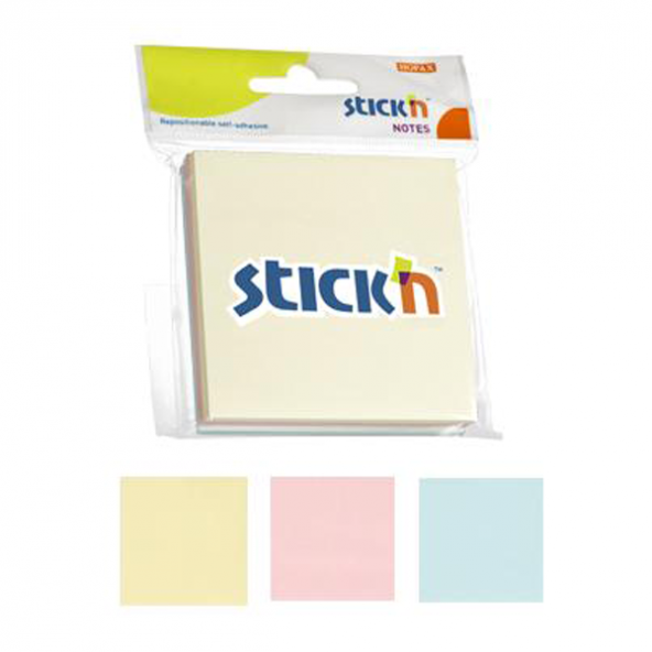 Hopax Stıckn Yapışkanlı Not Kağıdı 3 Blok 150 YP 76x76 3 Pastel Renk 21092 ürün görseli 1