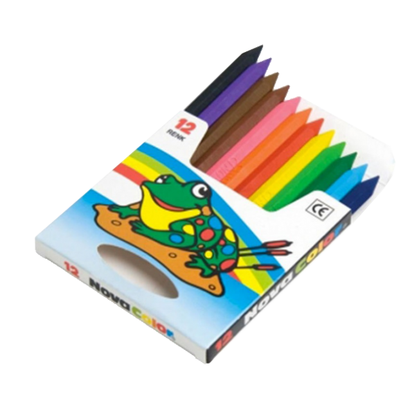 Nova Color Mum Pastel Boya Karton Kutu Yarım Boy Köşeli 12 Lİ NC-1112 ürün görseli 1