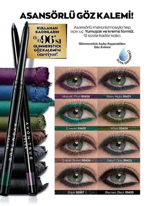 Avon True Colour Glimmerstick Asansörlü Göz Kalemi - Khaki - Resim 3