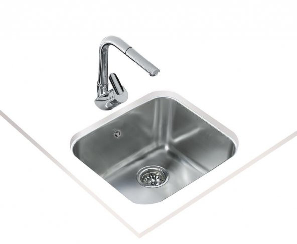 TEKA BE 45 40 PASLANMAZ ÇELİK TEZGAH ALTI EVYE - Resim 2