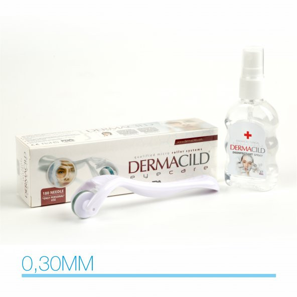 0,30 MM DERMACiLD 180 TİTANYUM İĞNE DERMAROLLER - GÖZ ÇEVRESİ VE ALTI TİTANYUM DERMA ROLLER ürün görseli 1