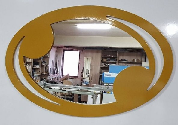 OVAL DUVAR AYNASI LAKE BOYALI - Resim 5