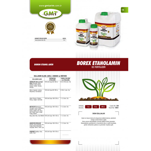 Gmt Borex Etanolamin 5 Lt - Resim 3