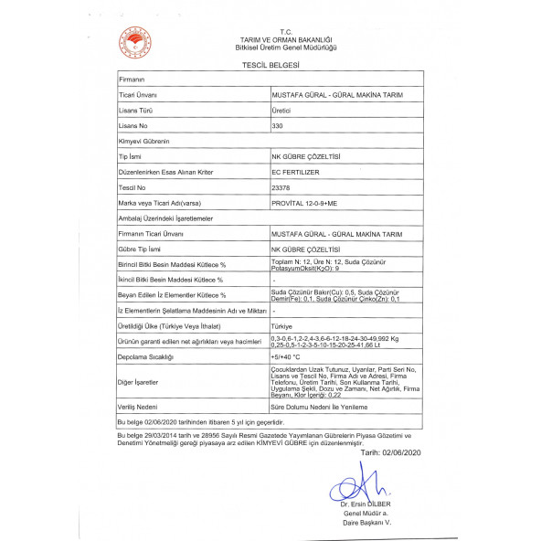 Gmt Provital 12-0-9 + ME 20 Lt - Resim 4