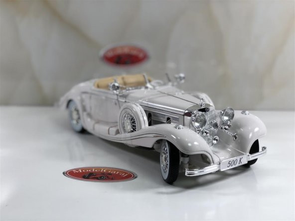 PTTAVM: 1936 MERCEDES 500K TYPE SPECİAL ROADSTER BEYAZ*1:18 ÖLÇEK