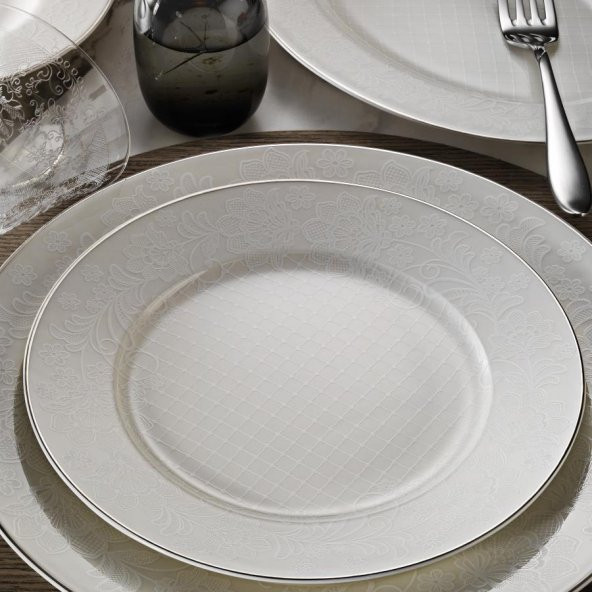 Kütahya Porselen Bone Kalipso 62 Parça 1076520 Desenli Yemek Takımı ürün görseli 1