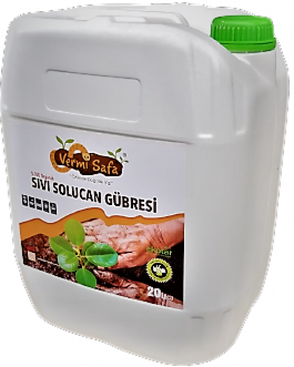 Vermisafa Organik Doğal Konsantre Sıvı Solucan Gübresi 20 L ürün görseli 1