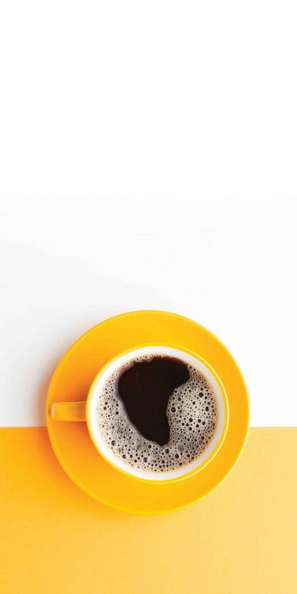 Coffee in Yellow Cup Stor Perde , Dijital Baskı Stor Perde , Güneşlik Stor Perde 100x200 cm - Resim 2